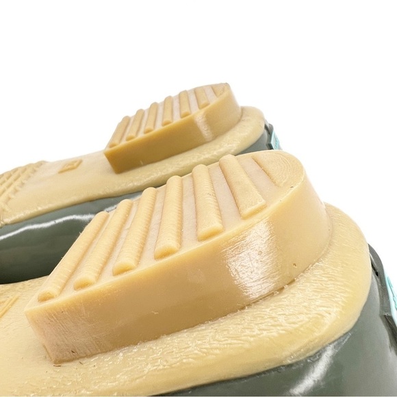 Jack Rogers Chloe Metallic Leather Cuff Duck Boots Olive Green Women's Size 7 - Picture 11 of 14